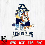 Akron Zips Bluey & Bingo 3 Svg Eps Dxf Png File, NCAA svg, Digital Download, Instant Download