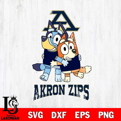Akron Zips Bluey & Bingo 3 Svg Eps Dxf Png File, NCAA svg, Digital Download, Instant Download