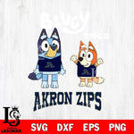 Akron Zips Bluey & Bingo 4 Svg Eps Dxf Png File, NCAA svg, Digital Download, Instant Download