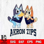 Akron Zips Bluey & Bingo 5 Svg Eps Dxf Png File, NCAA svg, Digital Download, Instant Download