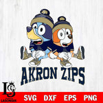 Akron Zips Bluey & Bingo 8 Svg Eps Dxf Png File, NCAA svg, Digital Download, Instant Download