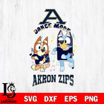 Akron Zips Bluey Bingo Dance Mode Svg Eps Dxf Png File, NCAA svg, Digital Download, Instant Download