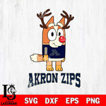 Akron Zips Bluey Chilli Christmas Deer Svg Eps Dxf Png File, Digital Download