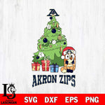 Akron Zips Bluey Chilli Christmas Tree Svg Eps Dxf Png File, Digital Download