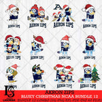Akron Zips Bluey Christmas NCAA Bundle 12 Cricut File Cut Files , Bluey Cricut , Christmas Svg , Bluey svg , Digital Download, dxf eps png pdf file