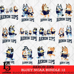 Akron Zips Bluey Dace Mode NCAA Bundle 12 SVG Eps Dxf Png File, Digital Download, Instant Download