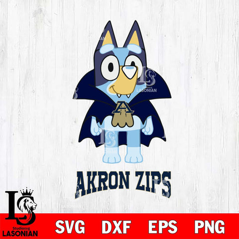 Akron Zips Bluey Dracula Halloween Svg Eps Dxf Png File, Digital Download, Instant Download