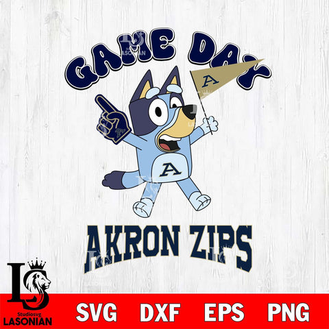 Akron Zips Bluey Game Day Svg Eps Dxf Png File, Digital Download, Instant Download