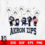 Akron Zips Bluey Halloween Spooky Svg Eps Dxf Png File, Digital Download, Instant Download