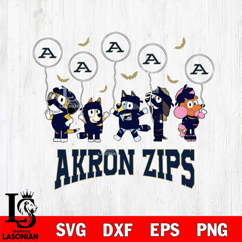 Akron Zips Bluey Halloween Spooky Svg Eps Dxf Png File, Digital Download, Instant Download