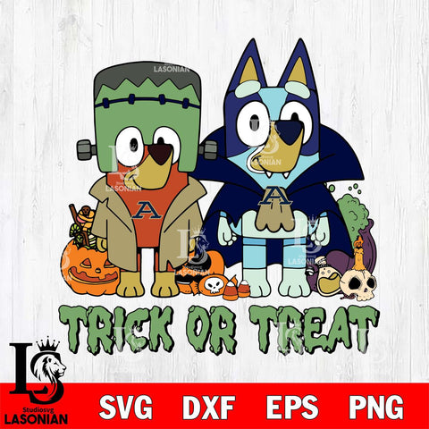 Akron Zips Bluey Halloween Trick or Treat Svg Eps Dxf Png File, Digital Download, Instant Download