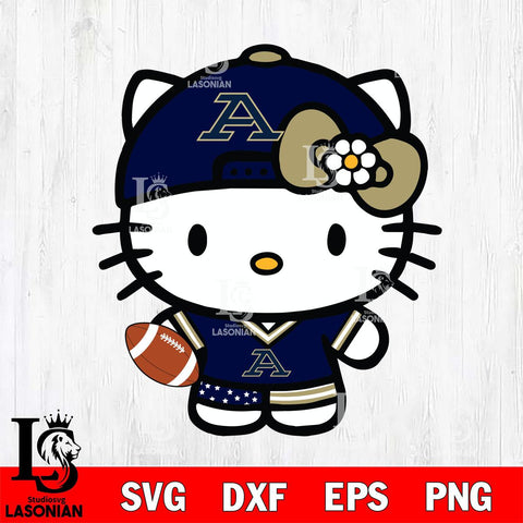 Akron Zips Cute Hello Kitty Football 10 Svg Eps Dxf Png File, NCAA svg, Digital Download, Instant Download