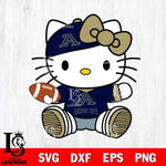 Akron Zips Cute Hello Kitty Football 11 Svg Eps Dxf Png File, NCAA svg, Digital Download, Instant Download