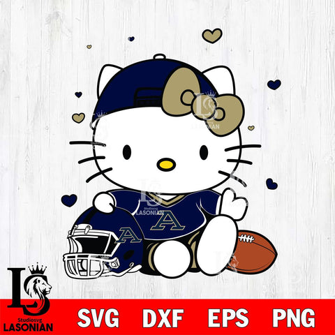 Akron Zips Cute Hello Kitty Football Svg Eps Dxf Png File, NCAA svg, Digital Download, Instant Download
