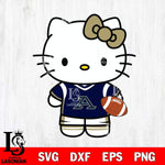 Akron Zips Cute Hello Kitty Football 8 Svg Eps Dxf Png File, NCAA svg, Digital Download, Instant Download