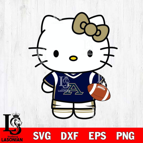 Akron Zips Cute Hello Kitty Football 8 Svg Eps Dxf Png File, NCAA svg, Digital Download, Instant Download