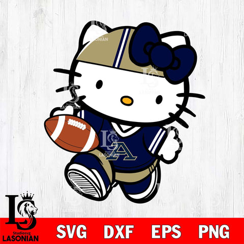 Akron Zips Cute Hello Kitty Football 9 Svg Eps Dxf Png File, NCAA svg, Digital Download, Instant Download