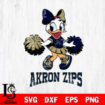Akron Zips Daisy Duck Cheerleader Disney, Svg Eps Dxf Png File, Digital Download