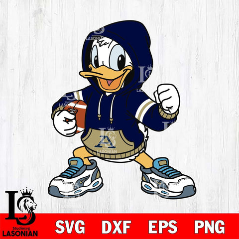 Akron Zips Donald Duck Disney Christmas File Cut, NCAA SVG DXF EPS PNG FILE, Digital Download , Criucut , Silhouette