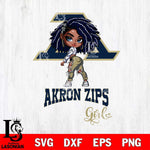 Akron Zips Fan Girl Svg Eps Dxf Png File, Digital Download, Instant Download