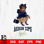 Akron Zips Fashion Black Fan Girl Betty Boop, Svg Eps Dxf Png File, Digital Download