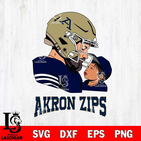 Akron Zips Father And Child Rugby SVG DXF EPS PNG FILE,NCAA SVG, Father day Digital Download,Instant Download, Silhouette