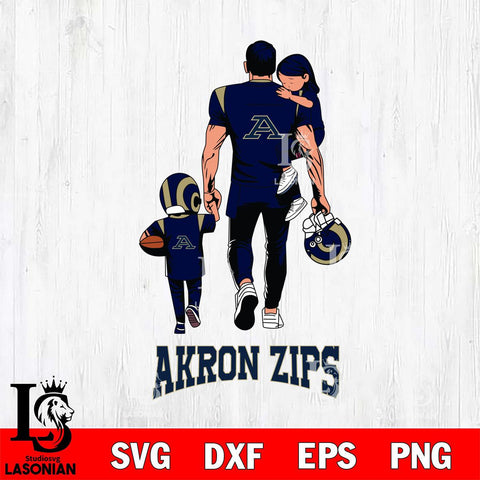 Akron Zips Father And Son Football SVG DXF EPS PNG FILE,NCAA SVG, Father day Digital Download,Instant Download, Silhouette