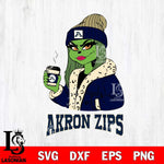 Akron Zips Girls Grinch Bougie Svg Eps Dxf Png File, Digital Download, Instant Download