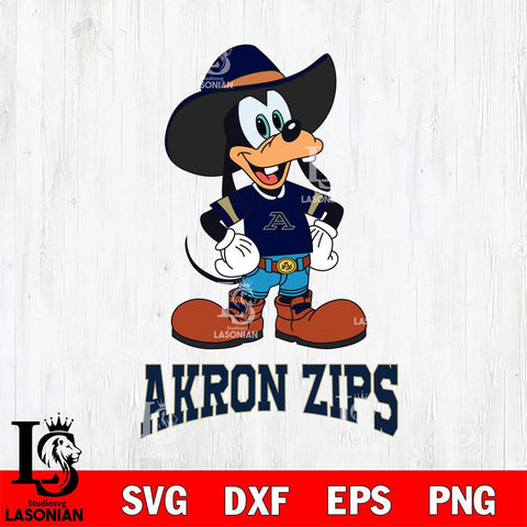 Akron Zips Goofy Cowboy Sport SVG DXF EPS PNG FILE,NCAA svg ,Football Digital Download,Instant Download, Silhouette