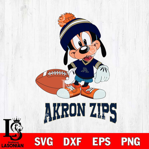 Akron Zips Goofy Football SVG DXF EPS PNG FILE,NCAA svg ,Football Digital Download,Instant Download, Silhouette
