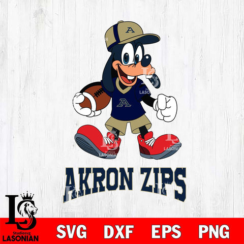 Akron Zips Goofy Football Player SVG DXF EPS PNG FILE,NCAA svg ,Football Digital Download,Instant Download, Silhouette