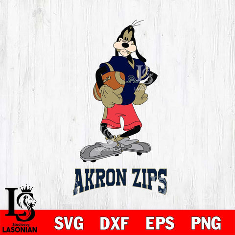 Akron Zips Goofy Player SVG DXF EPS PNG FILE,NCAA svg ,Football Digital Download,Instant Download, Silhouette