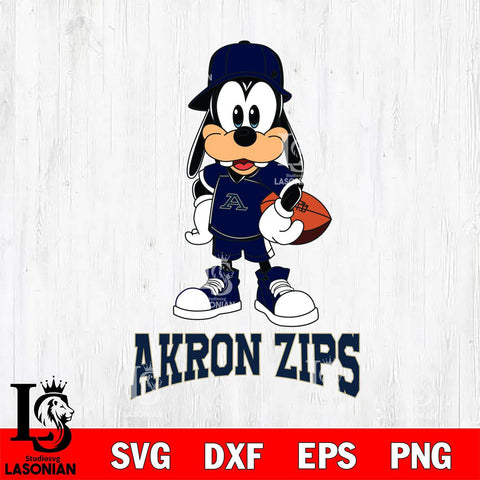 Akron Zips Goofy rugby SVG DXF EPS PNG FILE,NCAA svg ,Football Digital Download,Instant Download, Silhouette