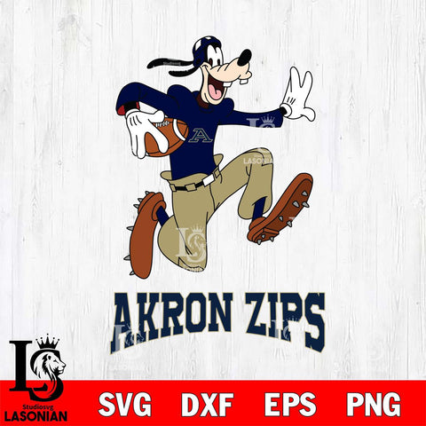 Akron Zips Goofy rugby Sport SVG DXF EPS PNG FILE,NCAA svg ,Football Digital Download,Instant Download, Silhouette