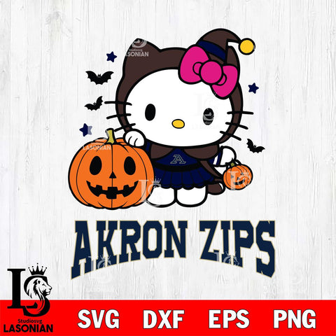 Akron Zips Hello Kitty Horror 1 Svg Eps Dxf Png File, Digital Download