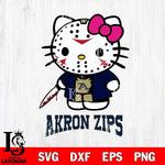 Akron Zips Hello Kitty Horror 3 Svg Eps Dxf Png File, Digital Download