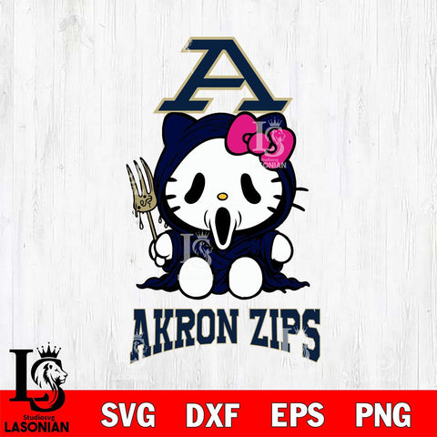 Akron Zips Hello Kitty Horror 4 Svg Eps Dxf Png File, Digital Download
