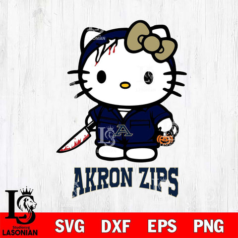 Akron Zips Hello Kitty Horror 5 Svg Eps Dxf Png File, Digital Download