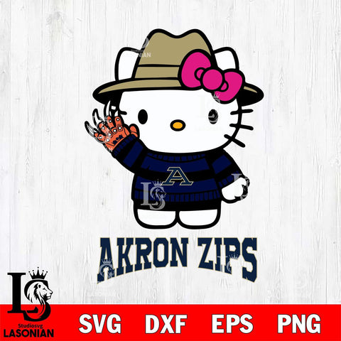 Akron Zips Hello Kitty Horror 6 Svg Eps Dxf Png File, Digital Download