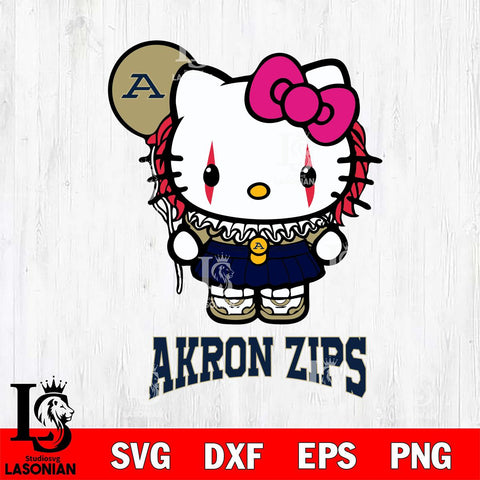 Akron Zips Hello Kitty Horror 7 Svg Eps Dxf Png File, Digital Download