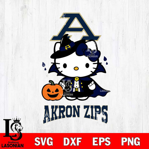 Akron Zips Hello Kitty Horror 9 Svg Eps Dxf Png File, Digital Download