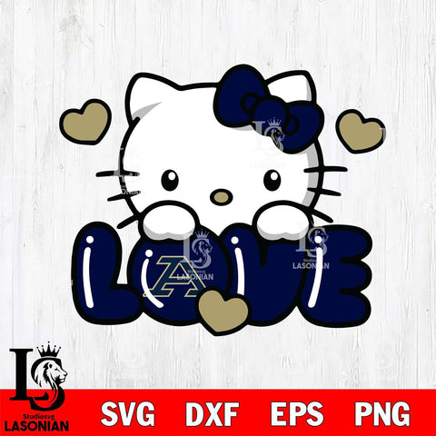Akron Zips Hello Kitty Love Svg Eps Dxf Png File, Digital Download, Instant Download