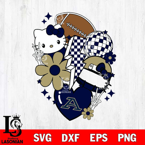 Akron Zips Hello Kitty NCAA 2 Svg Eps Dxf Png File, Digital Download, Instant Download