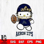 Akron Zips Hello Kitty NCAA 4 Svg Eps Dxf Png File, Digital Download, Instant Download