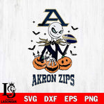 Akron Zips Jack Skellington 2 halloween Svg Eps Dxf Png File, NCAA svg, Digital Download, Instant Download