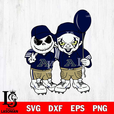 Akron Zips Jack Skellington And Pennywise Football Svg Eps Dxf Png File, NCAA svg, Digital Download, Instant Download