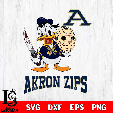 Akron Zips Jason Voorhees 12 Svg Eps Dxf Png File, Digital Download