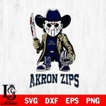 Akron Zips Jason Voorhees 3 Svg Eps Dxf Png File, Digital Download