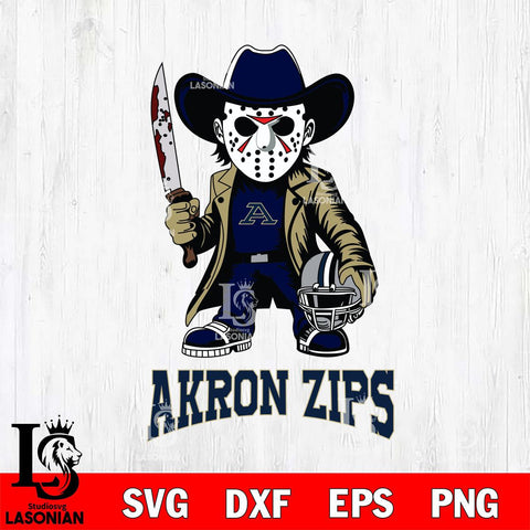 Akron Zips Jason Voorhees 3 Svg Eps Dxf Png File, Digital Download