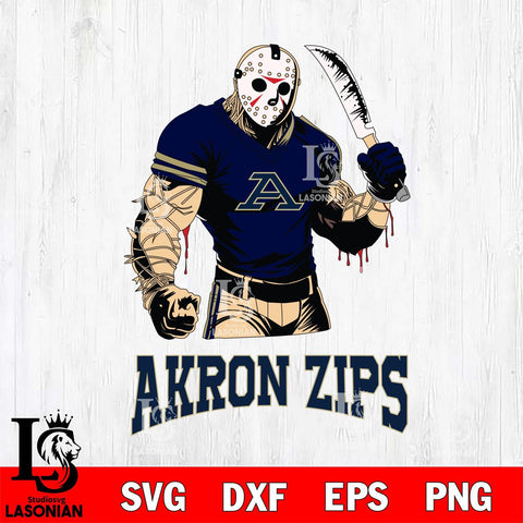 Akron Zips Jason Voorhees Svg Eps Dxf Png File, Digital Download